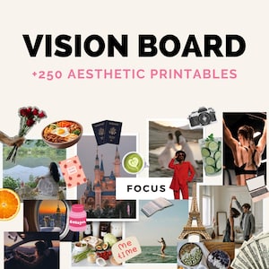 Vision Board Kit, Printable 2025 Vision Board