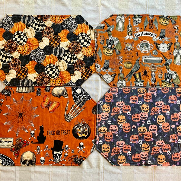 CLEARANCE! Halloween Decor Placemats, Fall Decoration Placemats, Spooky Decoration Placemats | Reversible Holiday Placemats | Set of 1, 2, 4