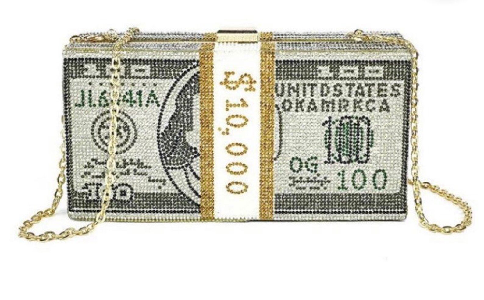 rhinestone money bag