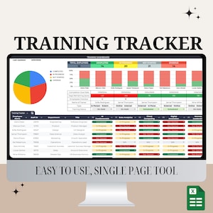 HR Training Management Sheet: Employee Development Matrix & Skills Tracker | Workforce Training Dashboard, Professional Staff Training Excel