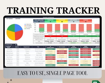 HR Training Management Sheet: Employee Development Matrix & Skills Tracker | Workforce Training Dashboard, Professional Staff Training Excel
