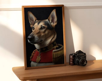 Commander's Dog Wall Art | Pop Culture Home Decor Poster | Unique Print Vintage Artwork