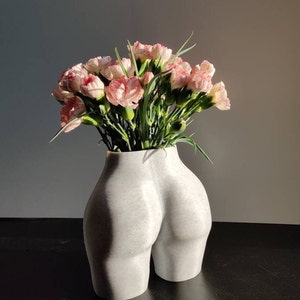 Booty Planter, Eco Bum Vase, Succulent Plant Pot, Female Form, Woman Butt Jewellery, Handmade Earrings. Nude Women Waist, 3D Printed, Flower image 2