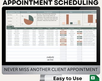 Appointment Scheduling & Client Management Log | Google Sheets Tracker with Dashboard, Payment Status Priority | Consultant Freelancer Tool