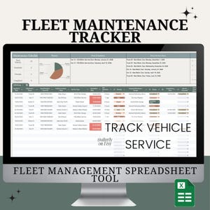 Sjabloon voor Google Spreadsheets voor wagenparkonderhoud | Voertuigservicelogboek, schema en kostendashboard