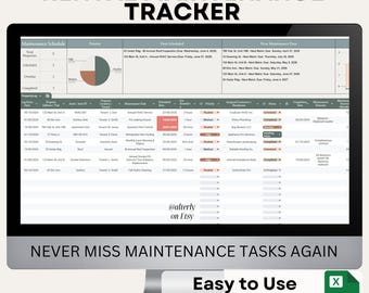 Ultimate Rental Property Maintenance Log Dashboard | Google Sheets Spreadsheet for Real Estate Investors HOA | Task & Cost Tracker