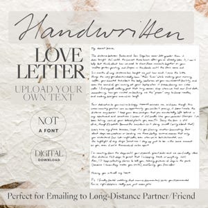 Servicio de escritura a mano de cartas de amor: regalo de San Valentín, mensaje personalizado romántico de larga distancia, mensaje escrito con sentimiento personalizado en formato PDF digital
