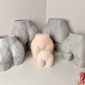 Booty Planter, Eco Bum Vase, Succulent Plant Pot, Female Form, Woman Butt Jewellery, Handmade Earrings. Nude Women Waist, 3D Printed, Flower image 6