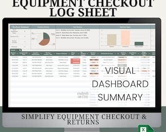 Equipment Tracker | Checkout Log with Dashboard and Priority | Digital Asset Management Template for Teams | Small Business Tool Management