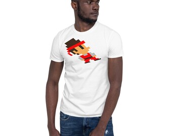 Pixel Man Kurzarm Unisex T-Shirt