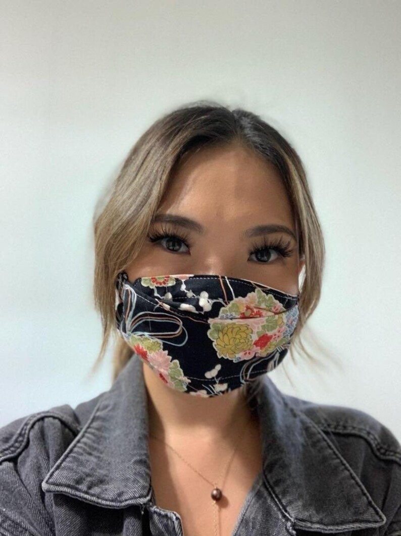 3D Face Mask Origami Japanese style face covering Oriental Etsy