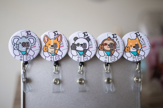 Animal Eye Doctor Badge Reels dr. Corgi Dr. Koala Dr. - Etsy Animal Eye Doctor Badge Reels dr. Corgi Dr. Koala Dr. - Etsy