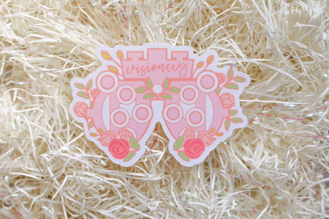Sticker Optometry Floral, Aesthetic, Visionary Phoropter Sticker || Optometry ...