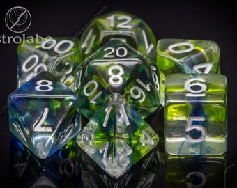 Scourge DnD dice set perfect gift for fans of Dungeons and Dragons, Pathfinder or any other D20 Tabletop RPG 9 SL