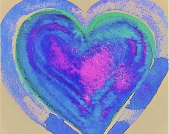 Heart Art Card: Fun Valentine or Anniversary print
