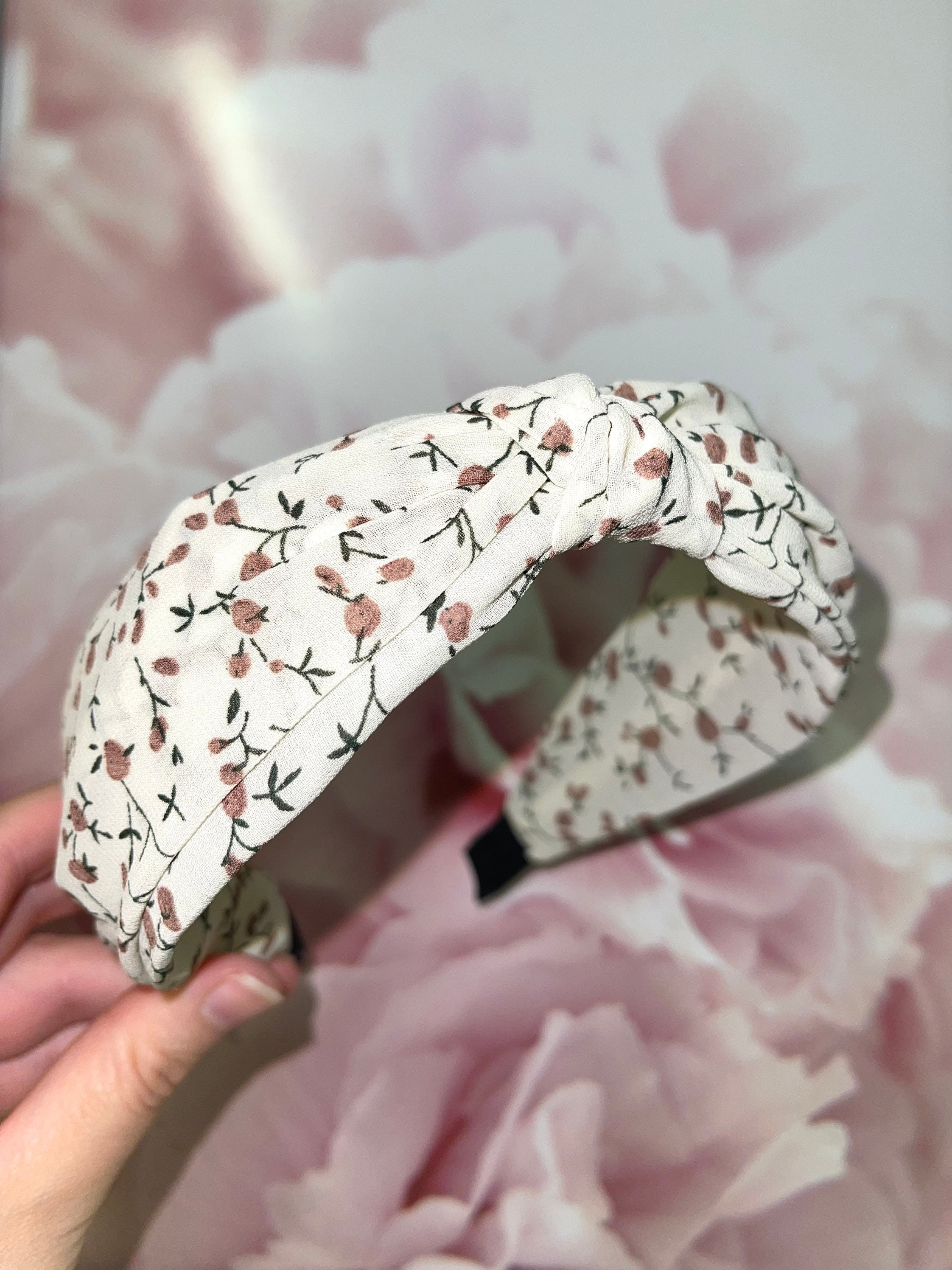 Chiffon Polka Dot Floral Wide Headband for Women | Fashion  display picture 1