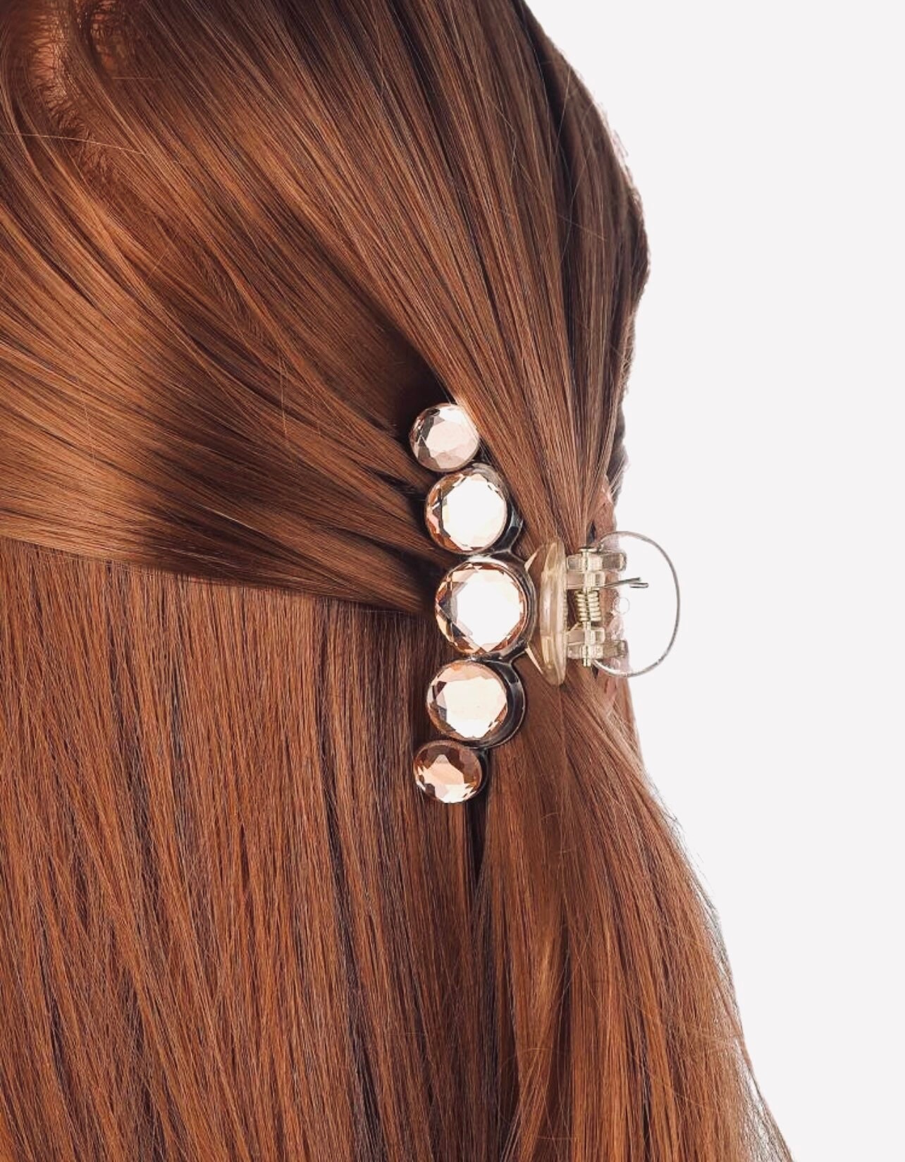 Rhinestone Rose Gold Bling Black Claw Large Clips  display picture 1