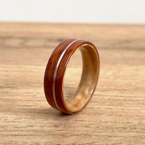 Rosewood Ring: Minimalist Wooden Wedding Band, Natural Jewelry