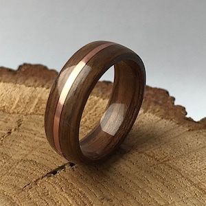 Men’s walnut ring - Walnut wood ring -wooden wedding ring -wooden rings for men - wooden rings - mens ring wood - mens wooden ring