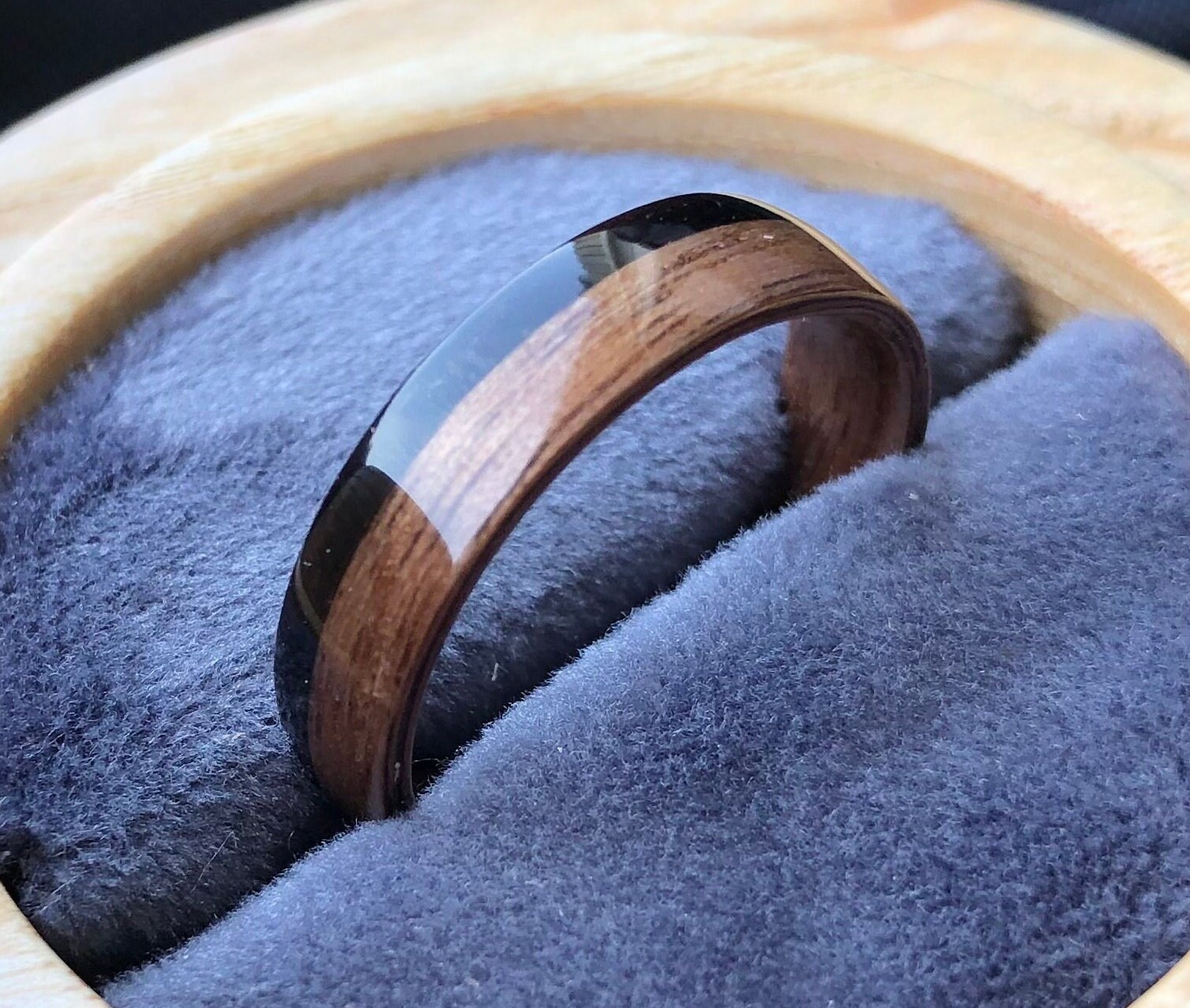 The Wrangler- Tungsten & Wood Men's Wedding Rings | Madera Bands