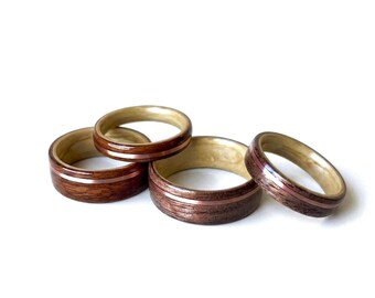 Rosewood bentwood ring - Walnut wood ring - wooden wedding ring -wooden rings for men - wooden ring - men ring wood - bentwood ring for men