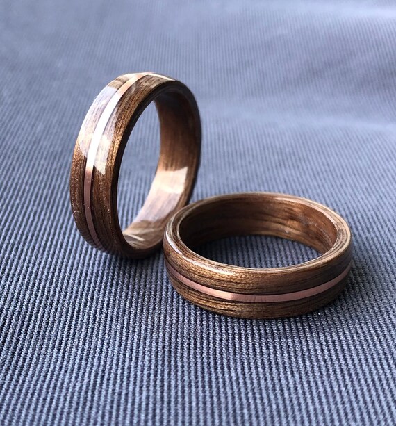 Men's Wood Ring Tungsten Accent | Wood wedding rings - ETRNL