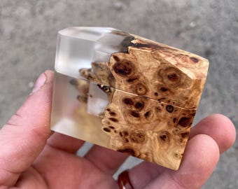 Wooden Ring Box, Resin Ring Bearer Box, Proposal Ring Box, Unique Engagement Ring Box, Custom Rustic Ring Box, Wedding Ring Holder