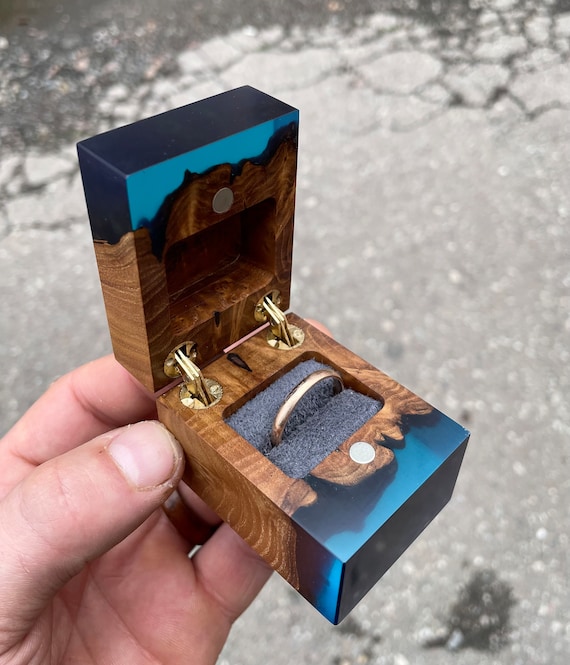 Resin and Wood Engagement Ring Engagement Ring Box