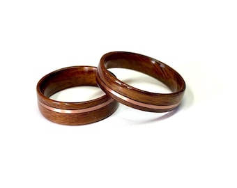 Rosewood Bentwood Ring: Handmade Wooden Wedding Band