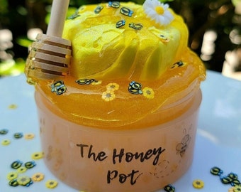 DIY Honey Pot Slime, 12oz Bee Slime, Honeybee Slime, Super Inflating Clay Slime, Jelly Slime