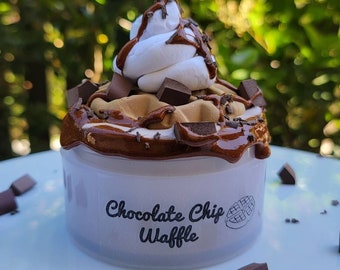 Chocolate Chip Waffle, DIY Slime, Cookie Dough Slime, Butter Snow Slime, 11oz slime