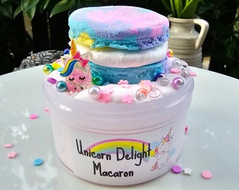 Unicorn Macaron, DIY Slime Kit, Unicorn Slime, Rainbow Slime, Snow Creme Slime, Spring Slime, Gifts for Kids