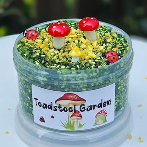 Toadstool Garden, Bingsu Slime, Crunchy Slime, Cottagecore Slime, Gifts for Kids