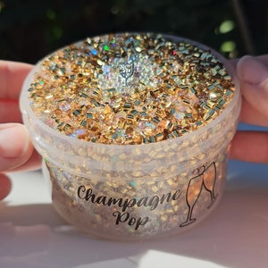 Champagne Pop, Bingsu Slime, Celebration Slime, Clear Slime, Gifts Ideas