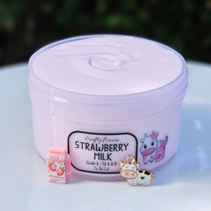 Lait à la fraise, Slime épais et brillant, Slime rose, Slime TNG, Cadeaux pour les enfants