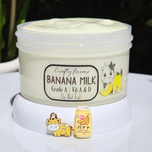 Banana Milk, Thick and Glossy Slime, Milk Slime, Gifts for Kids
