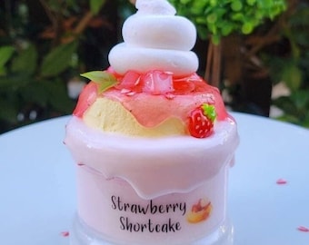 Strawberry Shortcake, DIY Slime, Clay Slime, Jelly Cube Slime, Thick Glossy Slime, Gifts for kids