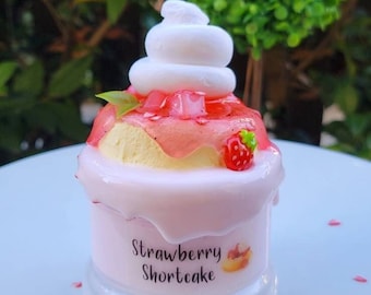 Strawberry Shortcake, DIY Slime, Clay Slime, Jelly Cube Slime, Thick Glossy Slime, Gifts for kids