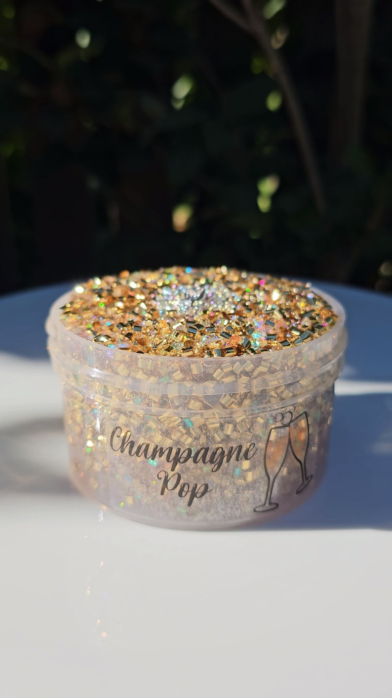 Champagne Pop, Bingsu Slime, Celebration Slime, Clear Slime, Gifts Ideas image 10