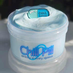 Chill Pill, Fluffy Butter Slime, Whipped Slime, Relaxing Slime, Slime for Beginners, Gifts for Kids image 2