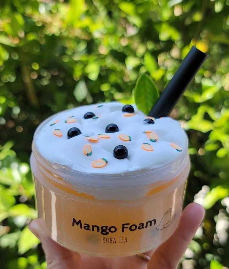 Mango Foam DIY Jelly Slime Jelly Cube Slime Inflating Etsy