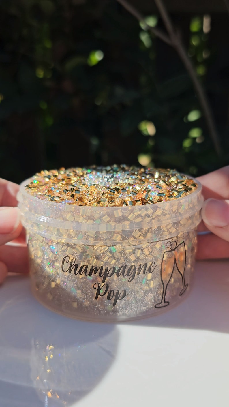 Champagne Pop, Bingsu Slime, Celebration Slime, Clear Slime, Gifts Ideas image 8