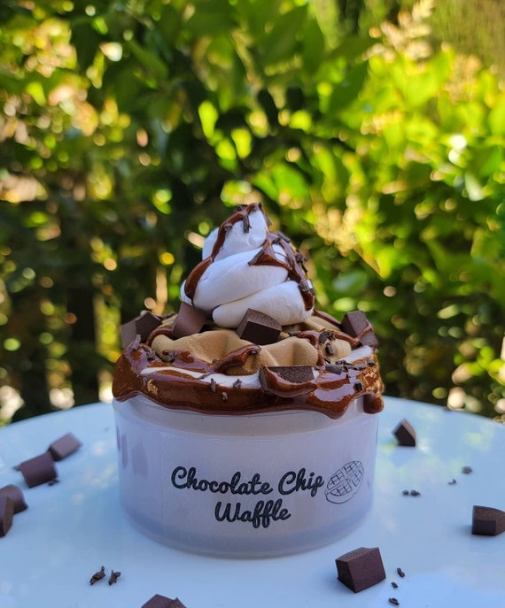 Chocolate Chip Waffle, DIY Slime, Cookie Dough Slime, Butter Snow Slime, 11oz slime