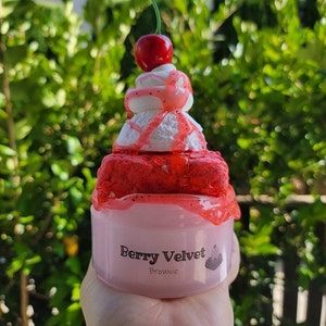 Red Velvet, DIY Slime, Thick Butter Slime, Clay Slime, Strawberry Slime, Brownie Slime, Birthday Gift Ideas