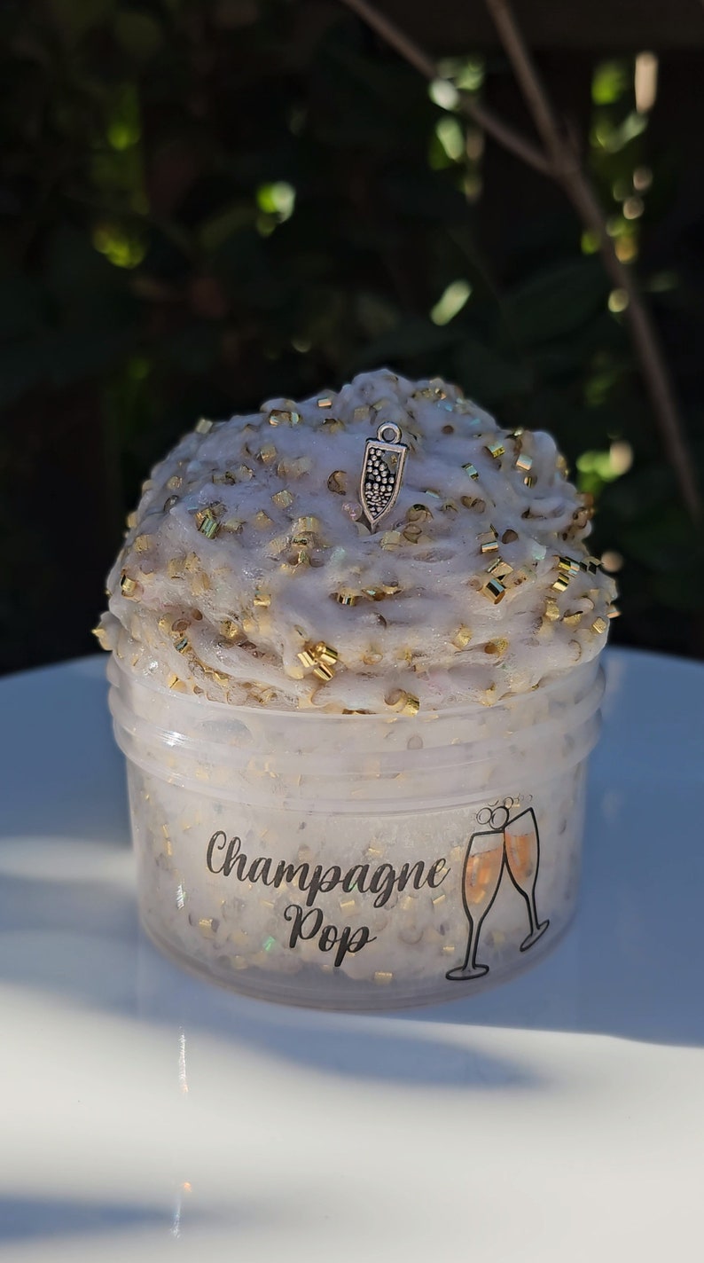 Champagne Pop, Bingsu Slime, Celebration Slime, Clear Slime, Gifts Ideas image 6