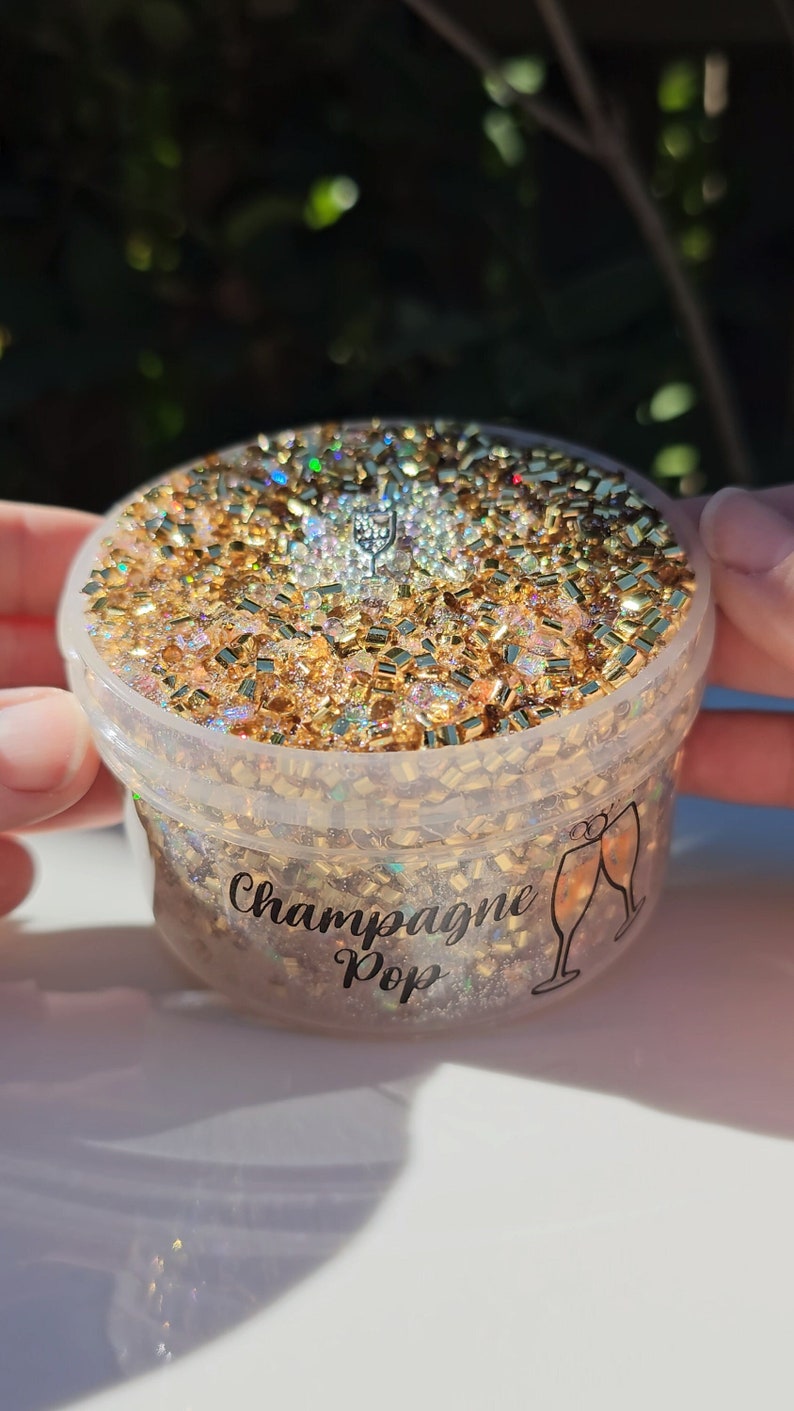 Champagne Pop, Bingsu Slime, Celebration Slime, Clear Slime, Gifts Ideas image 1