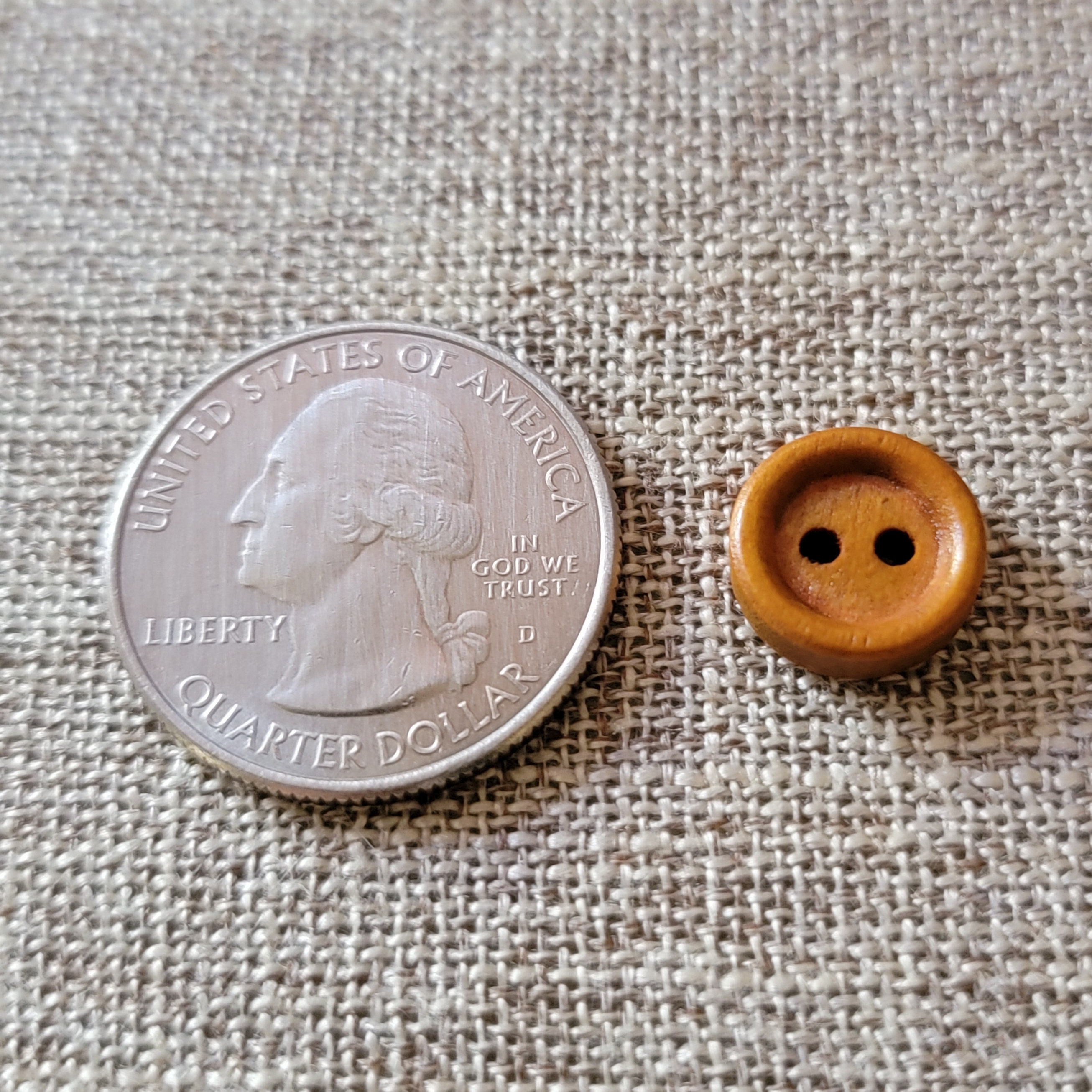 Dyed Wooden Buttons, 12mm Wooden Button, Caramel Brown Buttons, Saddle Brown  Buttons 