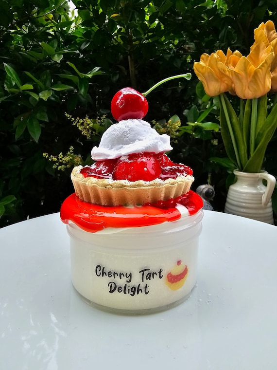 Cherry Tart, DIY Slime Kit, Thick Glossy Slime, Clay Slime, Cherry Slime, Gifts for Kids