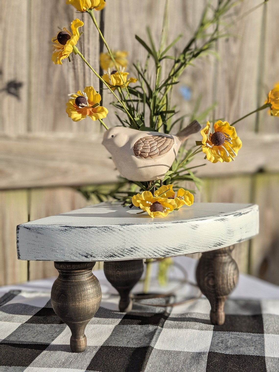 Farmhouse Riser Stand Distressed Wooden Riser Decorative | Etsy