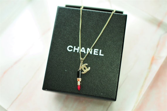 Authentic Chanel lipsitck necklace , Chanel neckla